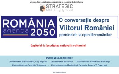 IULIE 2022 – Sondaj de opinie. Proiect: AGENDA ROMÂNIA 2050. O conversație despre viitorul României; Capitolul 6: Securitatea națională a viitorului
